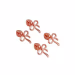 Four #5 Bow Zipper Pulls Rose Gold