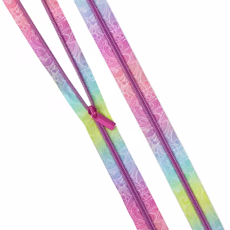 ZBY5C140 Making Waves #5 Nylon Tula Pink Coil Zipper - 3 Yards With 9 Pulls (Copy) - Image 1