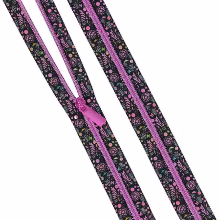 ZBY5C141 Dandelion #5 Nylon Tula Pink Coil Zipper - 3 Yards With 9 Pulls - Image 1