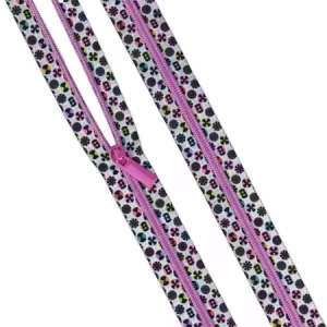 Taffy #5 Nylon Tula Pink Coil Zipper - 3 Yards With 9 Pulls