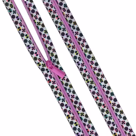 ZBY5C142 Taffy #5 Nylon Tula Pink Coil Zipper - 3 Yards With 9 Pulls - Image 1
